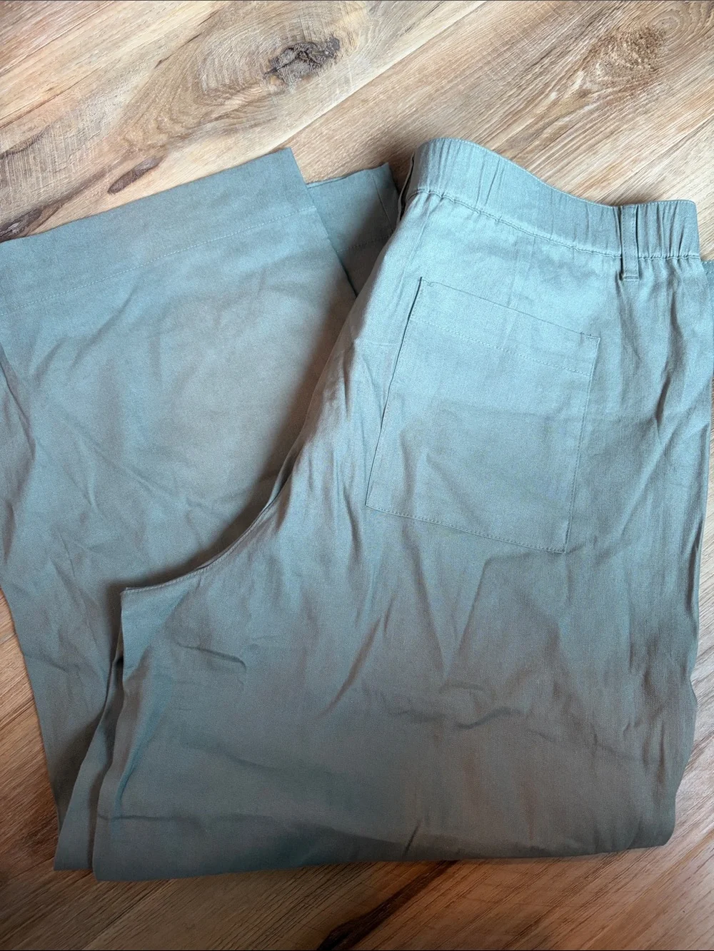 NWT J. Jill Willow Linen Pant, olive green